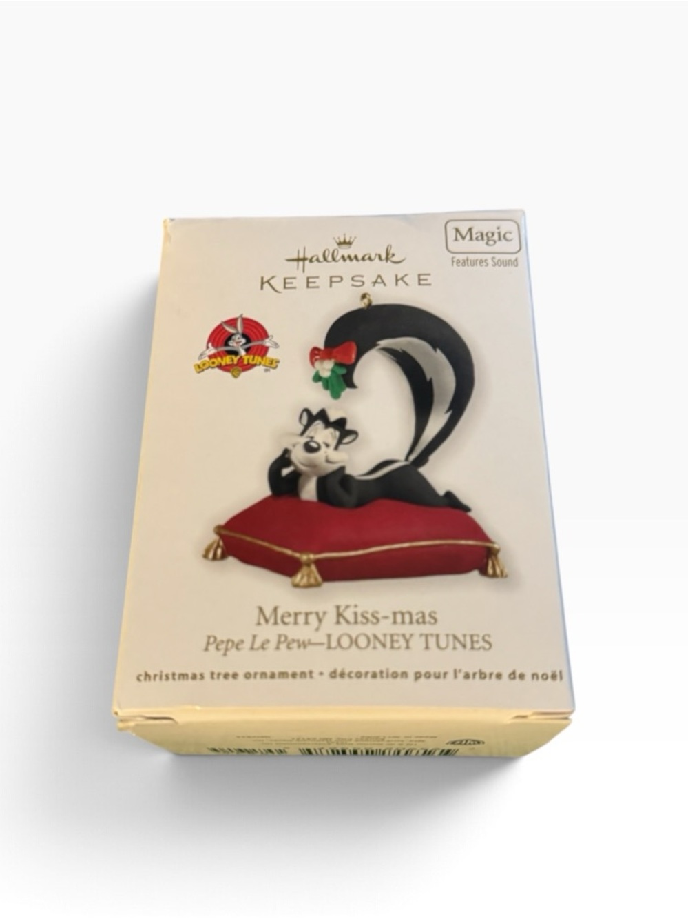 Merry Kiss-mas Pepe Le Pew Looney Tunes Christmas Ornament - Black & Red - Picture 2 of 9